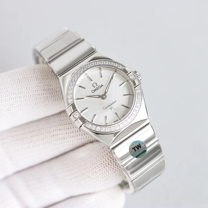 新製品発売:オメガ コンステレーションシリーズ 28mm 女性用クォーツ腕時計 129455