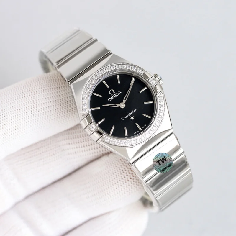 新製品発売:オメガ コンステレーションシリーズ 28mm 女性用クォーツ腕時計 129455