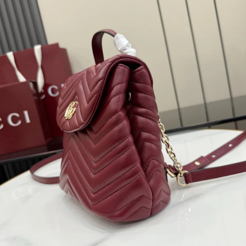 人気色彩豊富グッチバックパックワインレッド系 ミニバッグ 売れ筋 855921