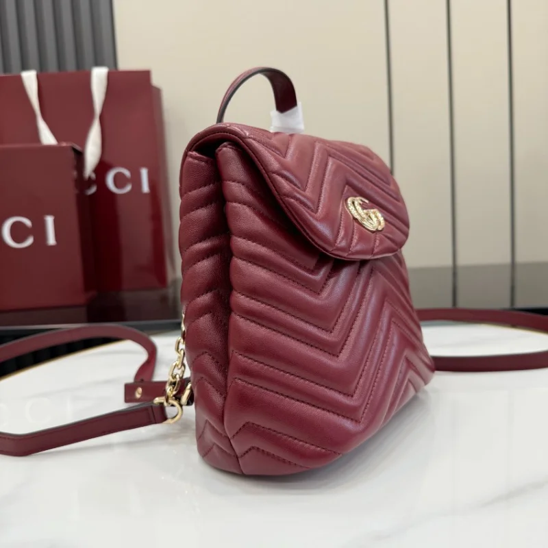 人気色彩豊富グッチバックパックワインレッド系 ミニバッグ 売れ筋 855921
