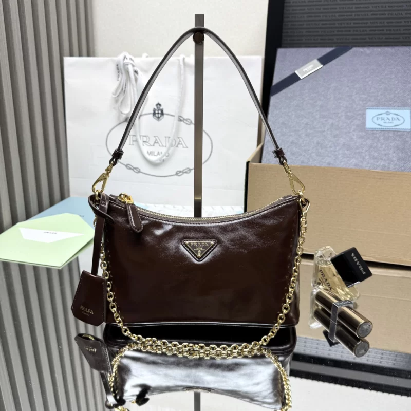 プラダバッグコピー1BC305ダークブラウン