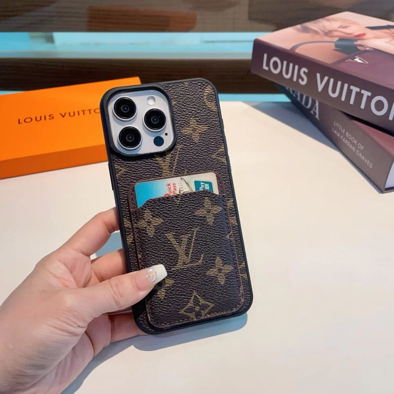 ルイヴィトンコピー定番人気モノグラム カード収納付き全面保護スマホケース LV00562