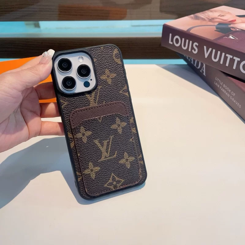 ルイヴィトンコピー定番人気モノグラム カード収納付き全面保護スマホケース LV00562