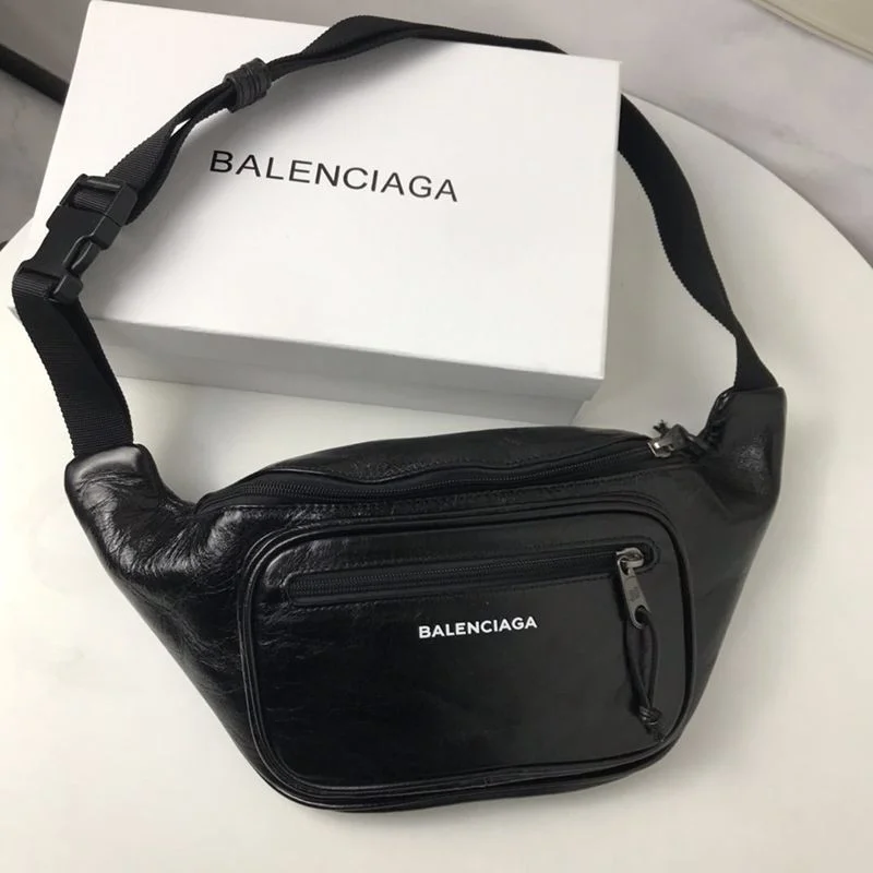 大人気!バレンシアガ エクスプローラー 偽物★ロゴ ベルトバッグ コピー レザー bad09034