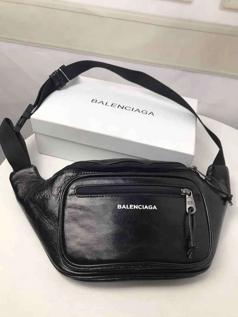 大人気!バレンシアガ エクスプローラー 偽物★ロゴ ベルトバッグ コピー レザー bad09034