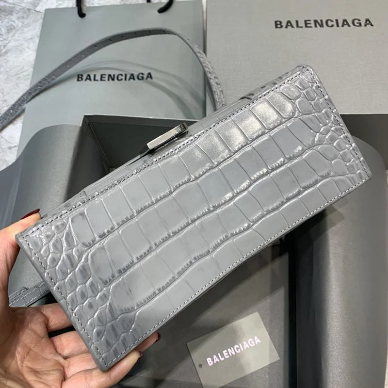 最安値挑戦バレンシアガ クロコダイル型押し*HOURGLASS 偽物 ハンドルバッグ bah52828