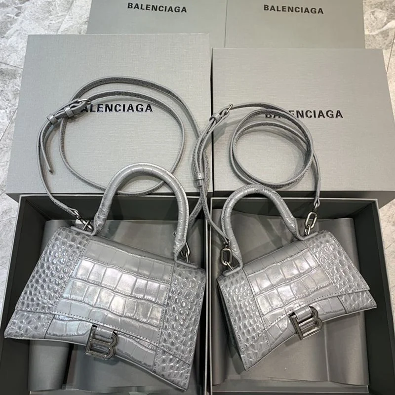 最安値挑戦バレンシアガ クロコダイル型押し*HOURGLASS 偽物 ハンドルバッグ bah52828