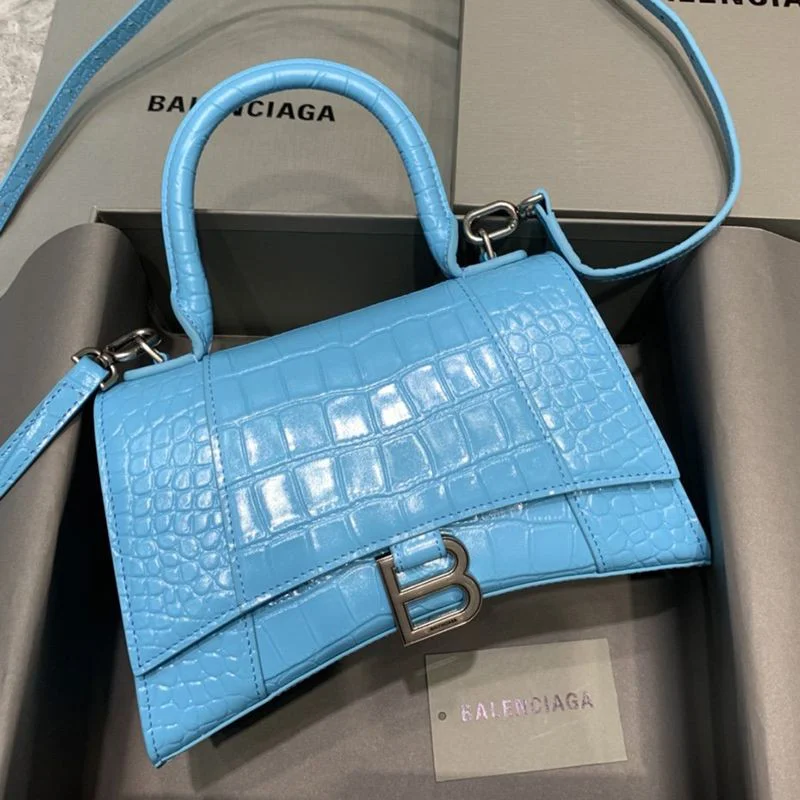 秋冬新作バレンシアガ クロコダイル型押し*HOURGLASS コピー ハンドルバッグ bar82354