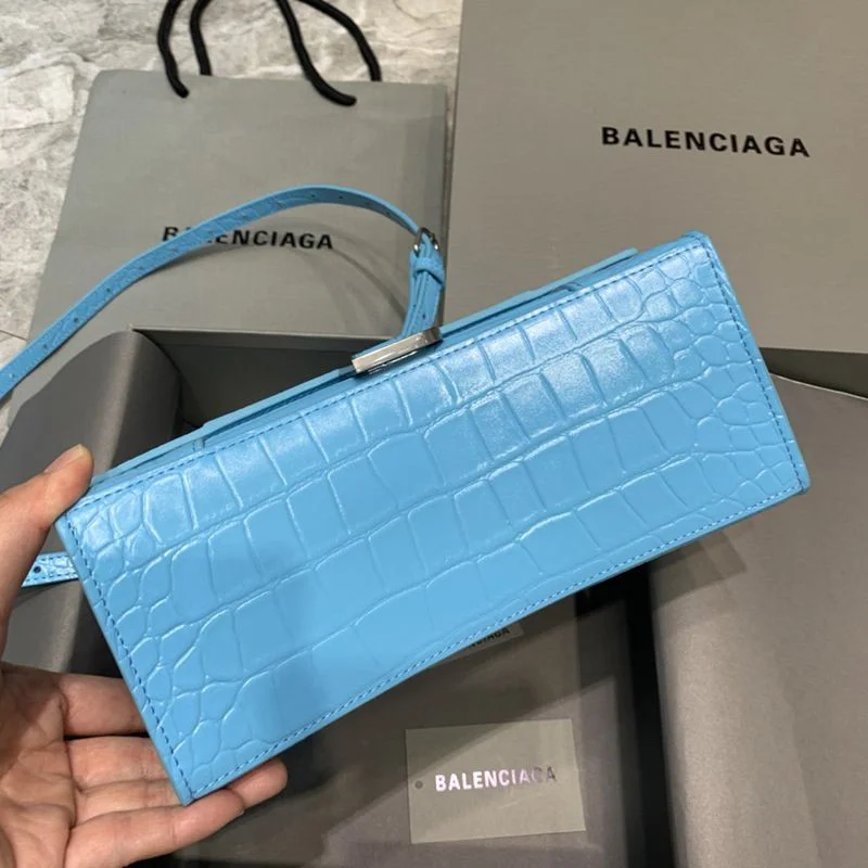 秋冬新作バレンシアガ クロコダイル型押し*HOURGLASS コピー ハンドルバッグ bar82354