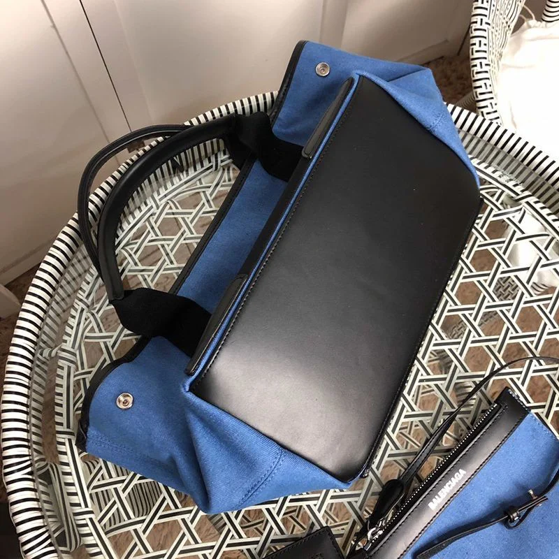 春もの新作バレンシアガ ネイビーカバ コピー S トート ブラック×ベージュ baq94315