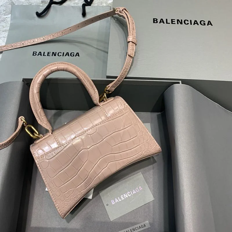 秋冬新作バレンシアガ クロコダイル型押し*HOURGLASS コピー ハンドルバッグ bar82354