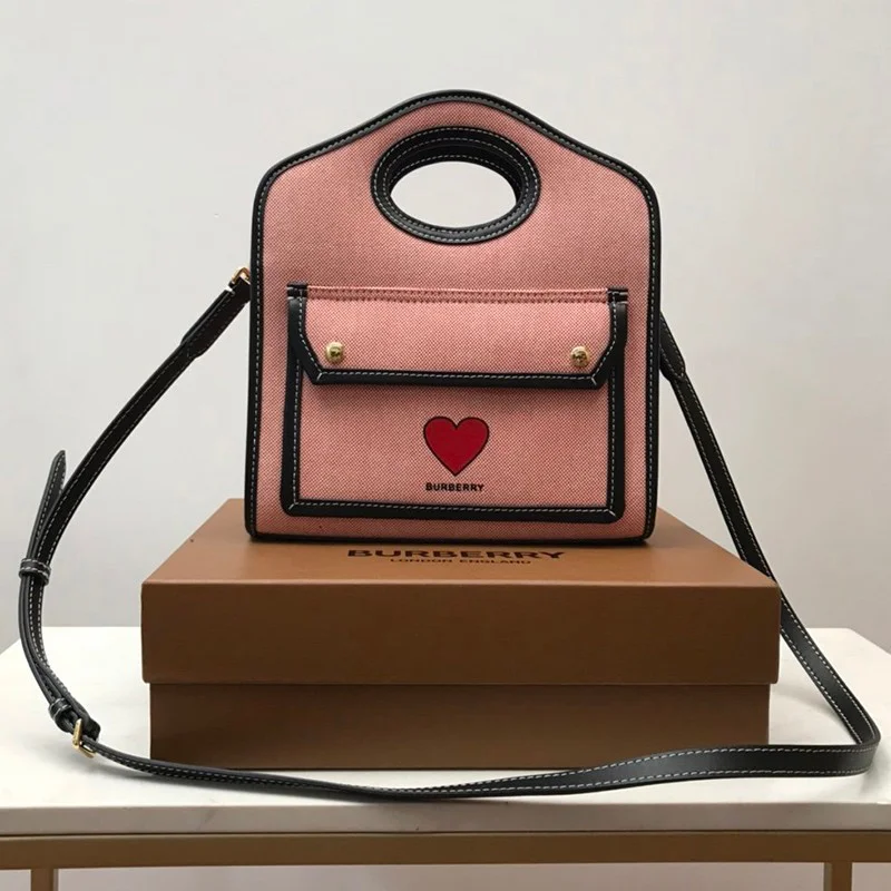 完売必至バーバリー ポケットバッグ 偽物 ミニロゴグラフィックキャンバス&レザー Baq81701