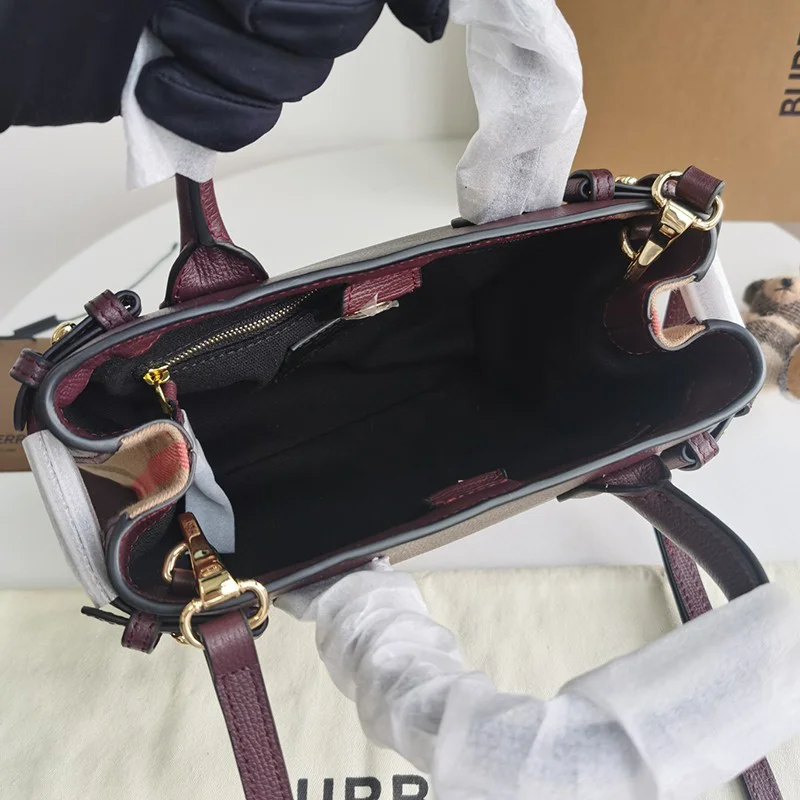 大人気!【バーバリー トートバッグ コピー】スモールバナーバッグ 2ウェイ ハウスチェック Bau56221