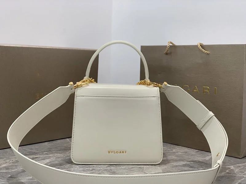 人気急上昇【ブルガリ】新色! SERPENTI FOREVER 白 ナッパ ハンドバッグ コピー Buj11725