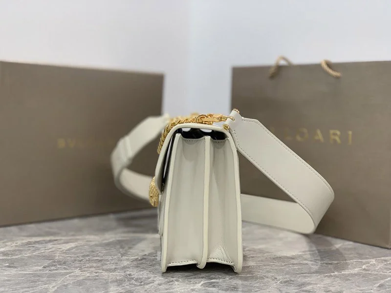 送料込【ブルガリ】新色! SERPENTI FOREVER 白 ナッパ ハンドバッグ Buy87368