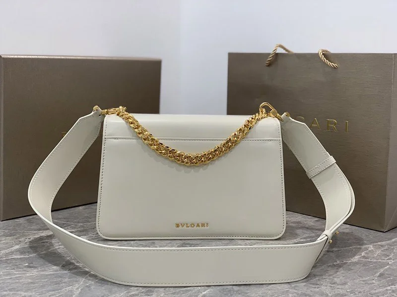 送料込【ブルガリ】新色! SERPENTI FOREVER 白 ナッパ ハンドバッグ Buy87368