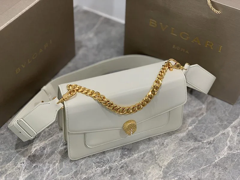 送料込【ブルガリ】新色! SERPENTI FOREVER 白 ナッパ ハンドバッグ Buy87368