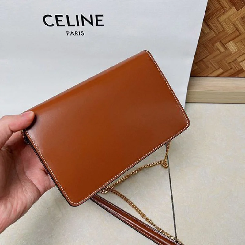セリーヌ ティーン キュイル トリオンフバッグ コピー ブラウン Cem46559