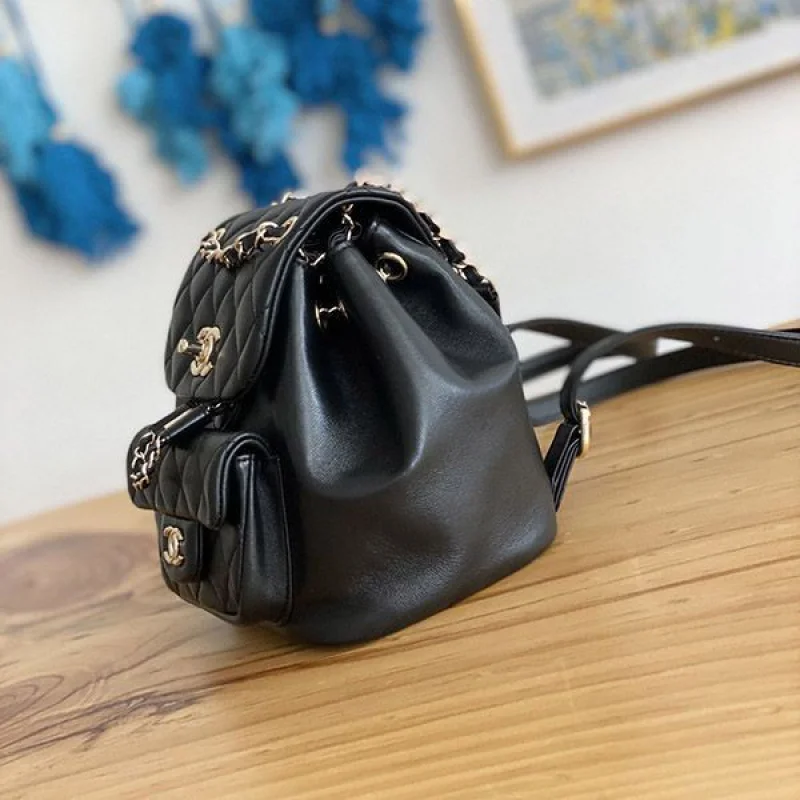 完売必至シャネル バックパック 偽物 リュック ブラック sha33645