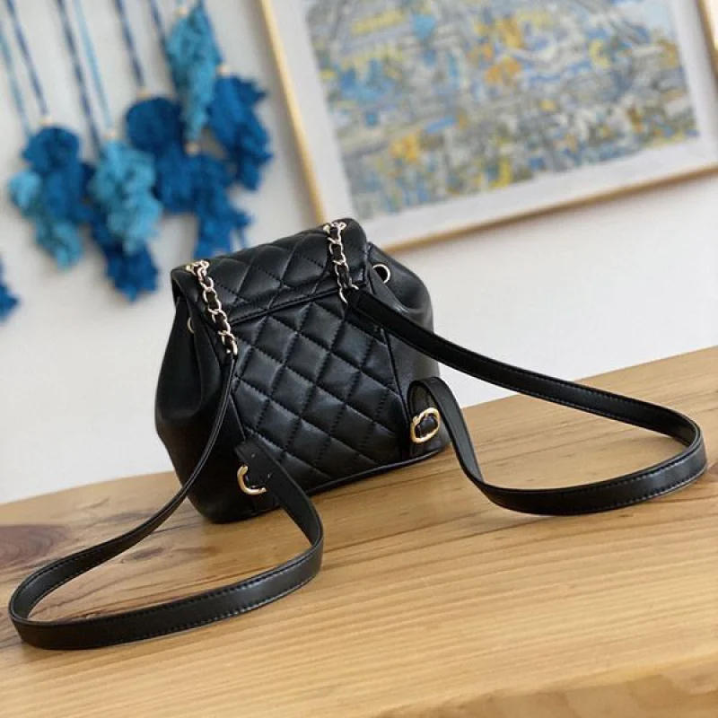 完売必至シャネル バックパック 偽物 リュック ブラック sha33645