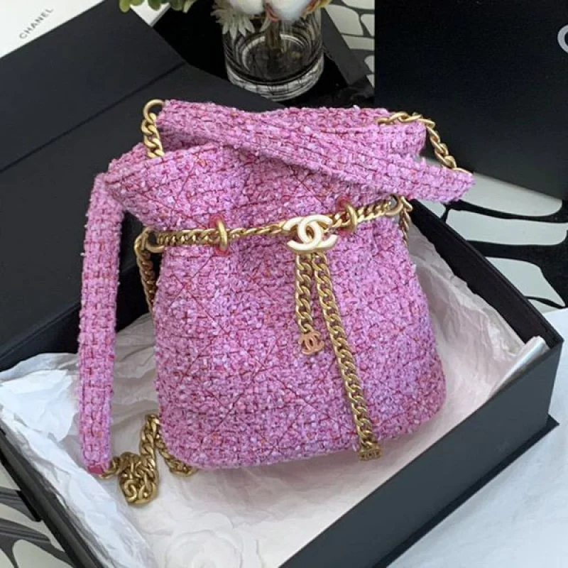 【春っぽ♡大人フェミニン♡】シャネル ハンドバッグ 偽物 ピンクバケツ shi12004