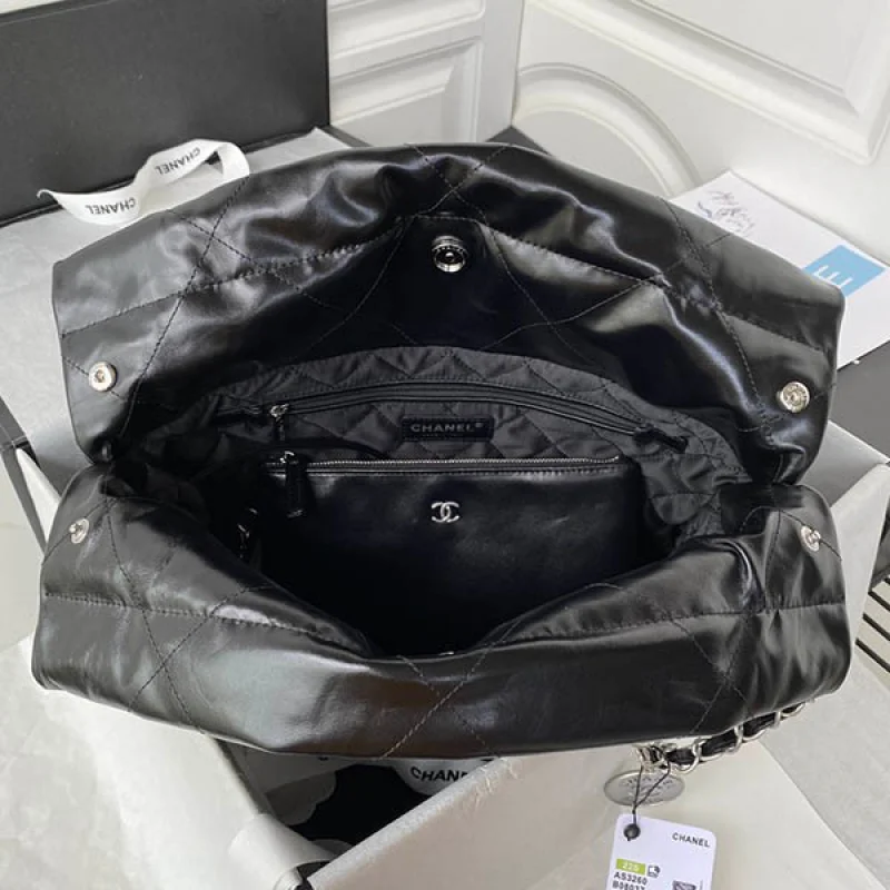 送料込 シャネル 22 スモール ハンドバック コピー カーフスキン CCロゴ shu38707