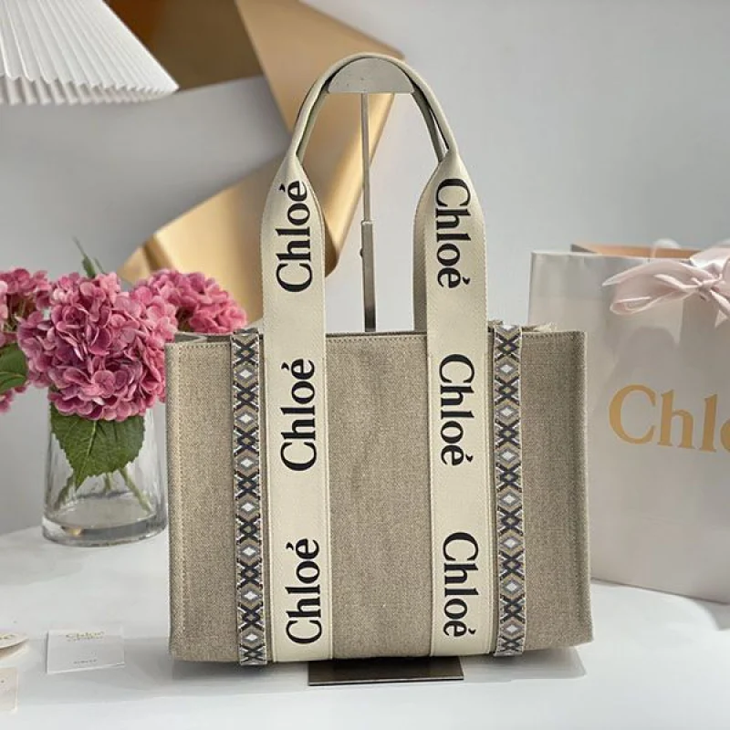 ★日本!!人気!クロエ woody 偽物★トートバッグ◇キャンバス&レザー chf79354