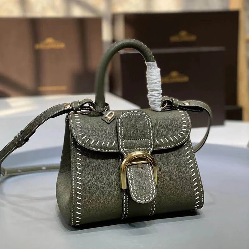 21-22AW デルボー カーフスキン ブリヨン ショルダー ハンドバッグ コピー 2サイズ☆送料込 AA0406ADW0AKSP