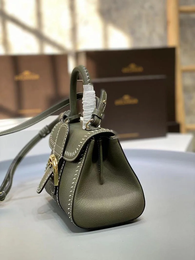 21-22AW デルボー カーフスキン ブリヨン ショルダー ハンドバッグ コピー 2サイズ☆送料込 AA0406ADW0AKSP