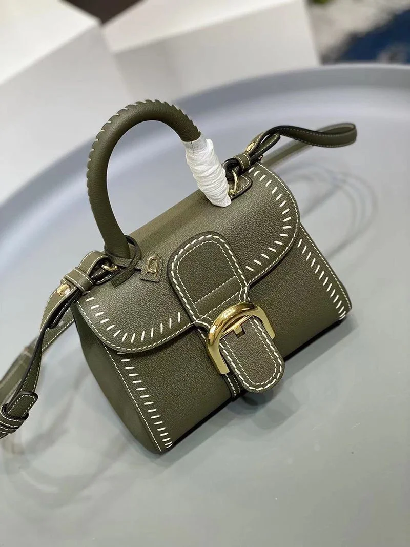 21-22AW デルボー カーフスキン ブリヨン ショルダー ハンドバッグ コピー 2サイズ☆送料込 AA0406ADW0AKSP