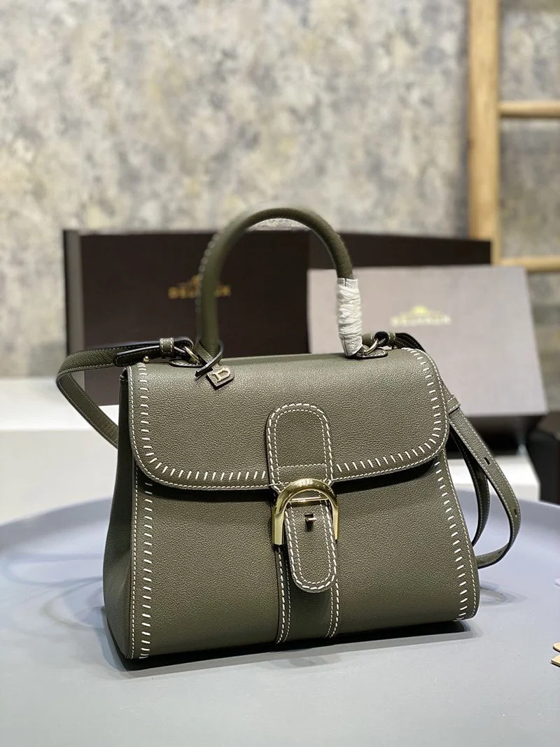21-22AW デルボー カーフスキン ブリヨン ショルダー ハンドバッグ コピー 2サイズ☆送料込 AA0406ADW0AKSP