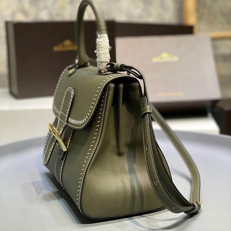 21-22AW デルボー カーフスキン ブリヨン ショルダー ハンドバッグ コピー 2サイズ☆送料込 AA0406ADW0AKSP