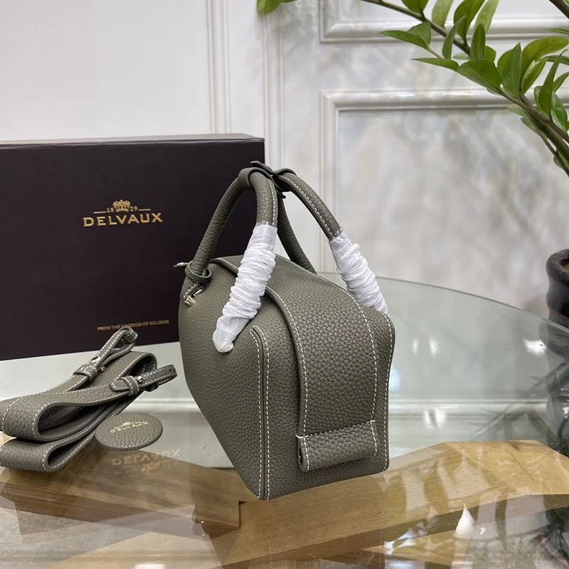 《大人気》DELVAUX コピー◆Cool Box Mini ソフトグレインレザー製 ハンドバッグ Dee10502