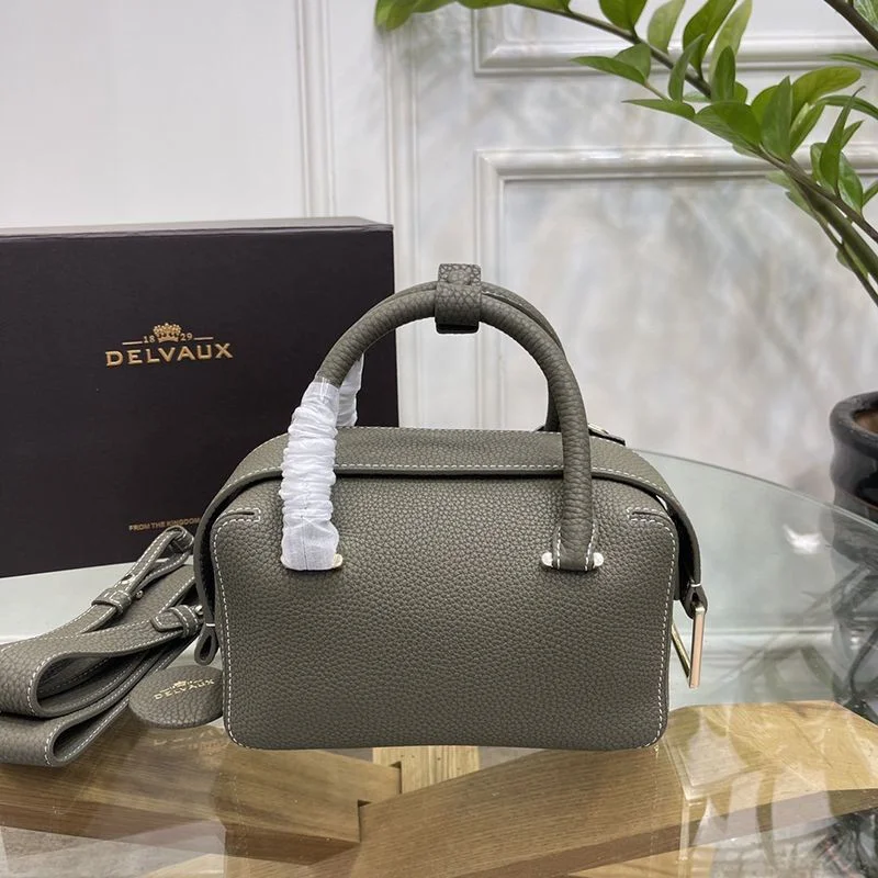 《大人気》DELVAUX コピー◆Cool Box Mini ソフトグレインレザー製 ハンドバッグ Dee10502