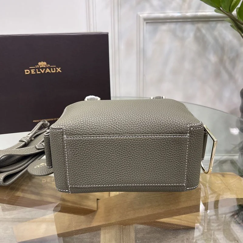 《大人気》DELVAUX コピー◆Cool Box Mini ソフトグレインレザー製 ハンドバッグ Dee10502