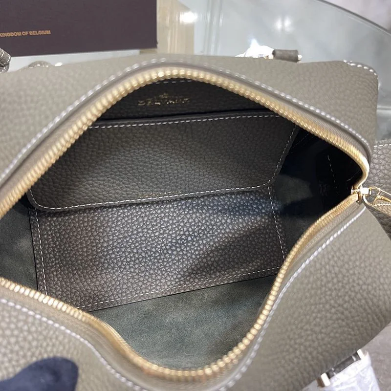 《大人気》DELVAUX コピー◆Cool Box Mini ソフトグレインレザー製 ハンドバッグ Dee10502