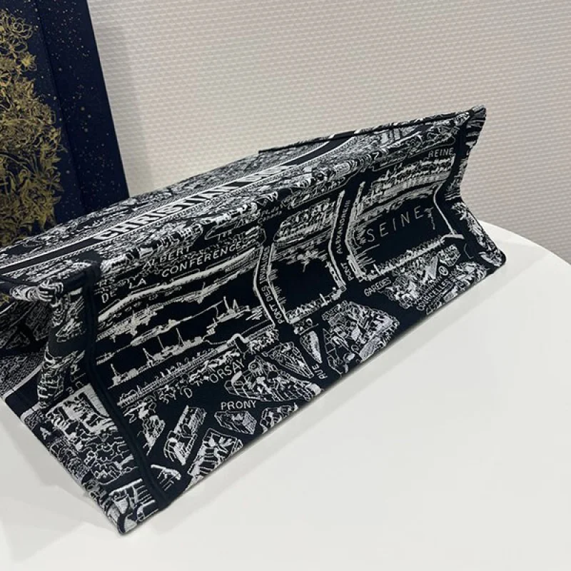 ディオール ブックトート コピー人気 バッグ プラン ドゥ パリ 黒 M1296ZOMP_M993