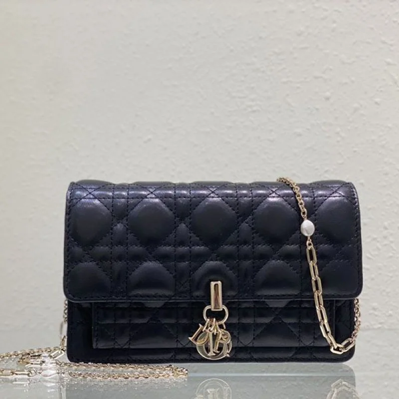 LADY ディオール チェーンポーチ コピー カナージュラムスキン dej74896