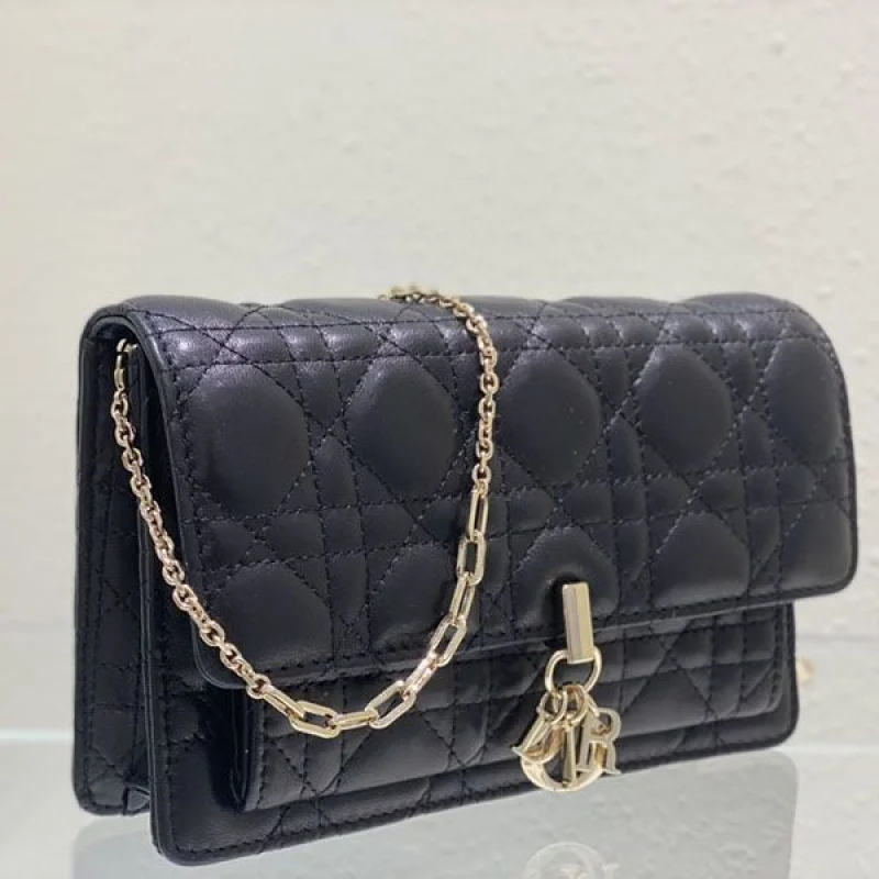 LADY ディオール チェーンポーチ コピー カナージュラムスキン dej74896