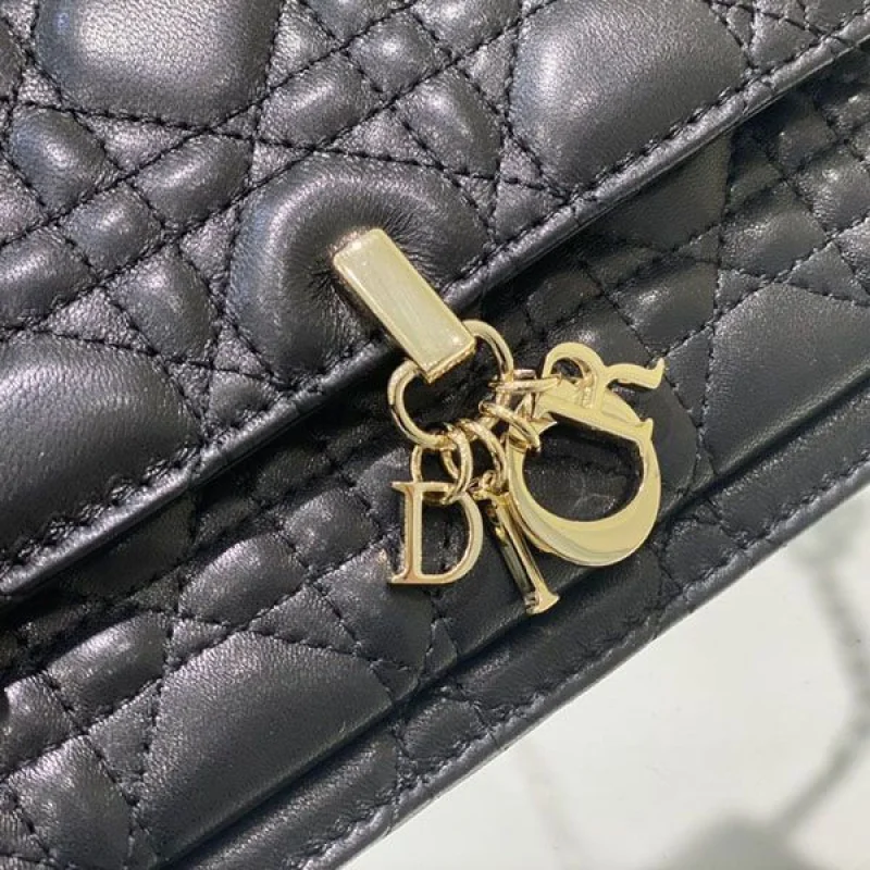 LADY ディオール チェーンポーチ コピー カナージュラムスキン dej74896