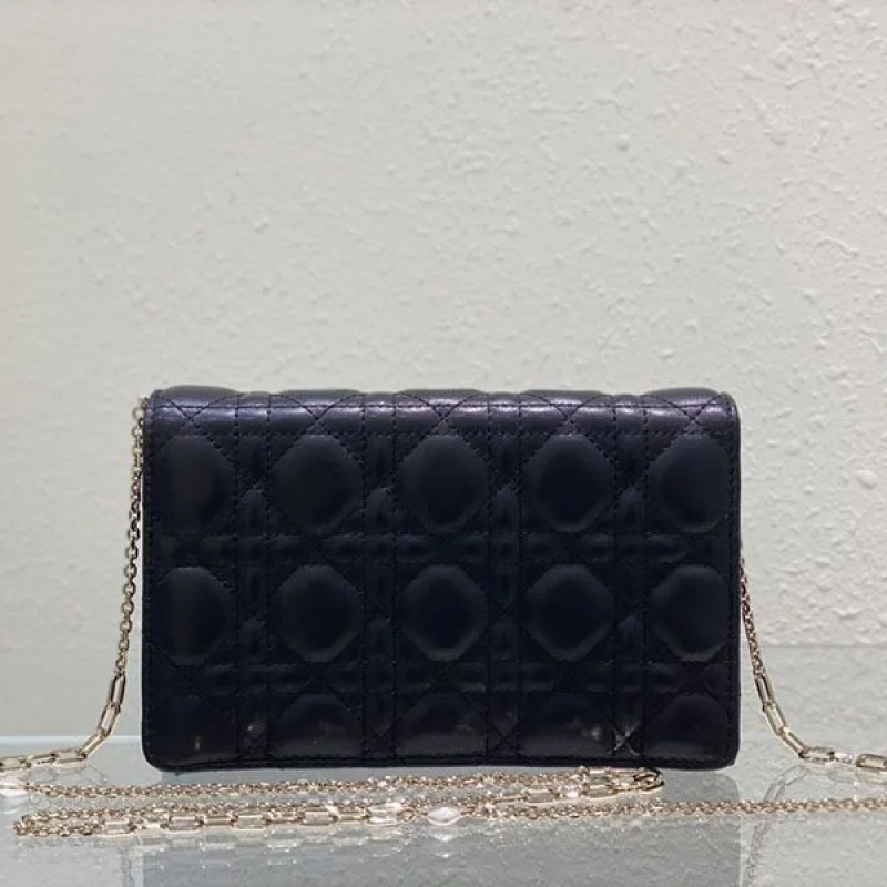 LADY ディオール チェーンポーチ コピー カナージュラムスキン dej74896