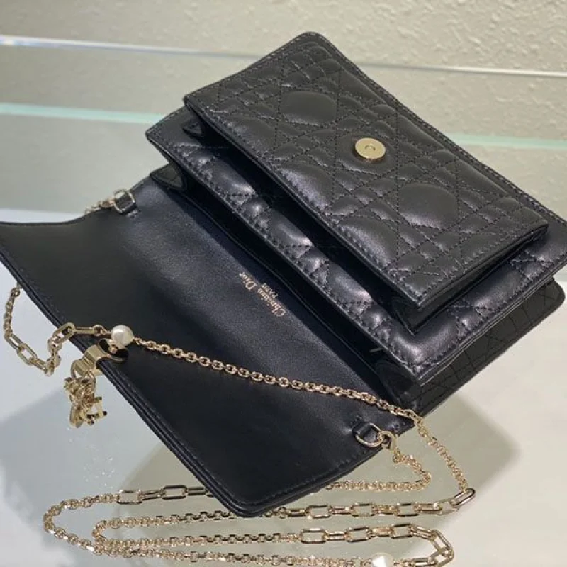 LADY ディオール チェーンポーチ コピー カナージュラムスキン dej74896