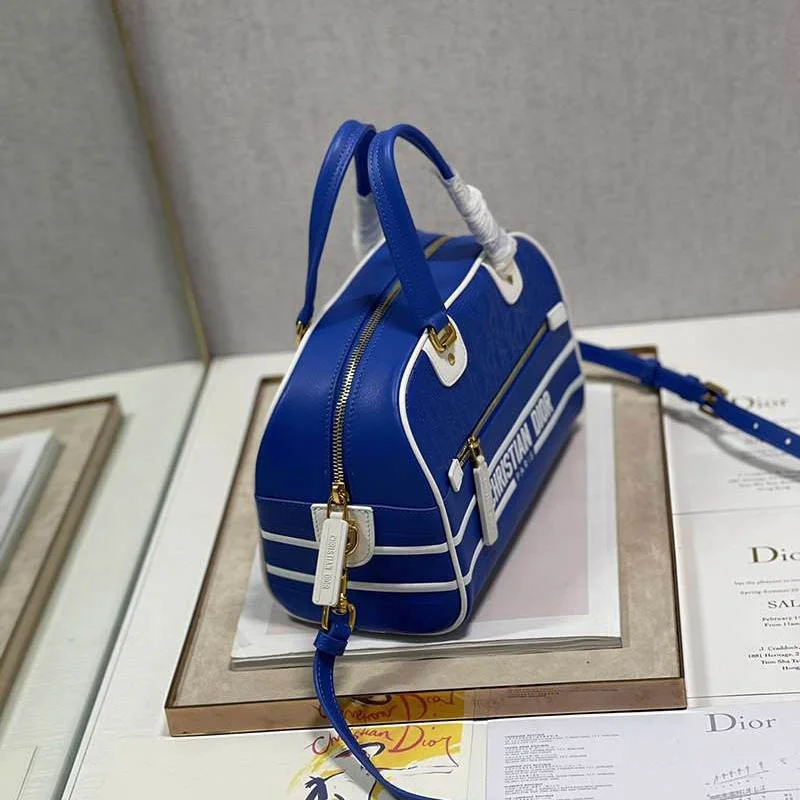 超希少!ディオール VIBE ミディアム コピー ボウリング バッグ キルティング deq91766