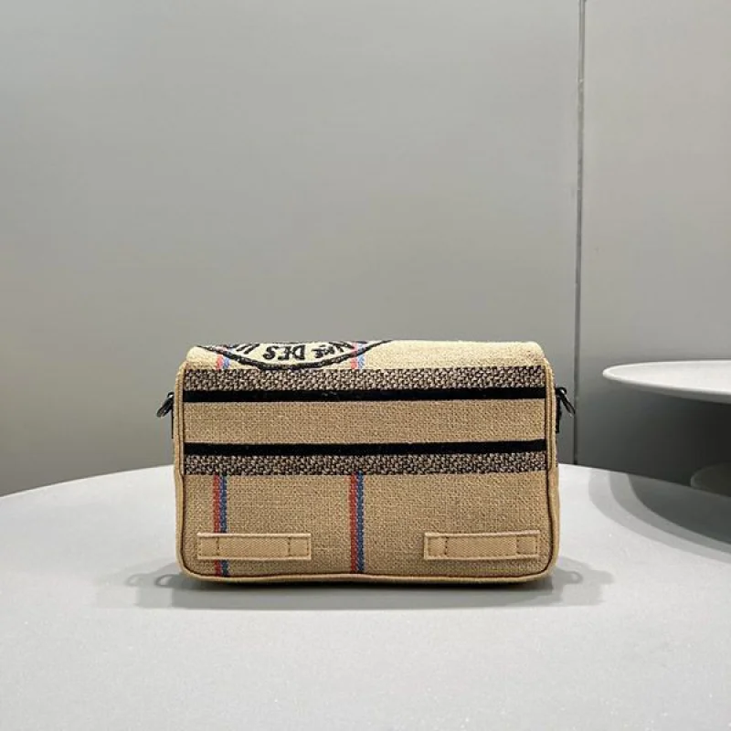 春もの新作ディオールキャンプ コピー スモールバッグ ディオール ユニオン ジュートキャンバス der62628