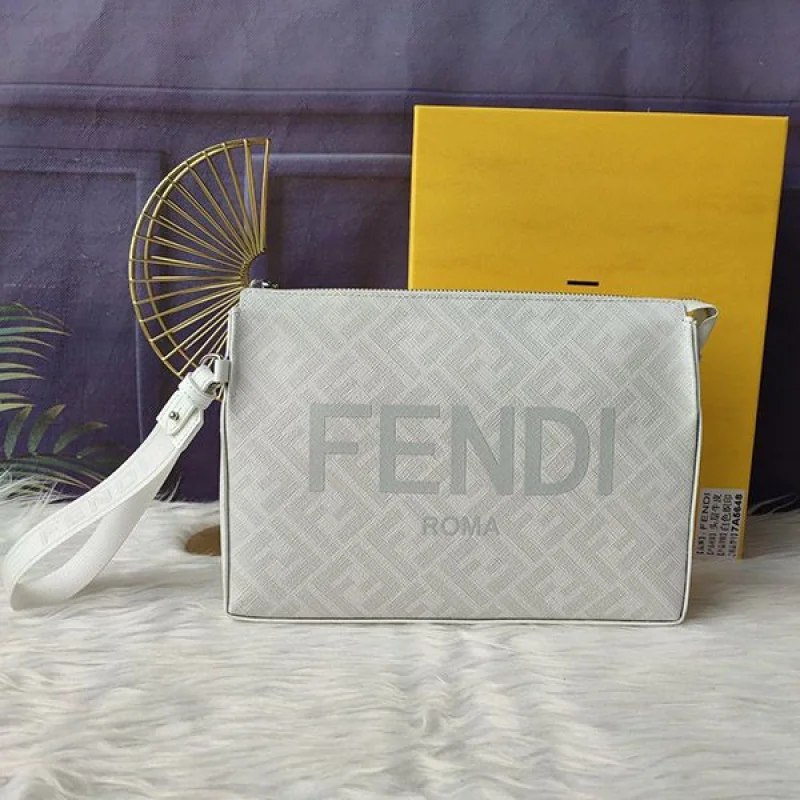 日本未入荷フェンディ コピー☆FFファブリック スリム クラッチバッグ 7VA564AJJ4F1HR7