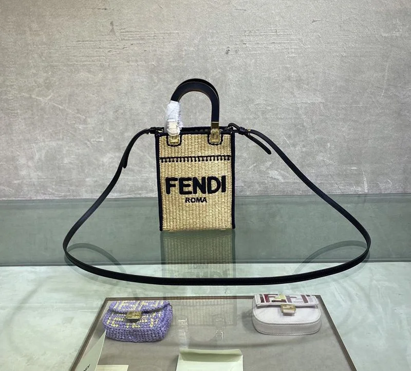 希少色すぐ届 フェンディ ミニショッパーバッグ 偽物 ラフィア 8BS051AFQPF0VPJ