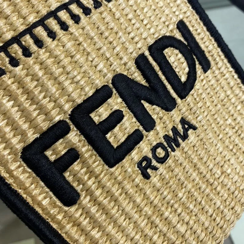 希少色すぐ届 フェンディ ミニショッパーバッグ 偽物 ラフィア 8BS051AFQPF0VPJ