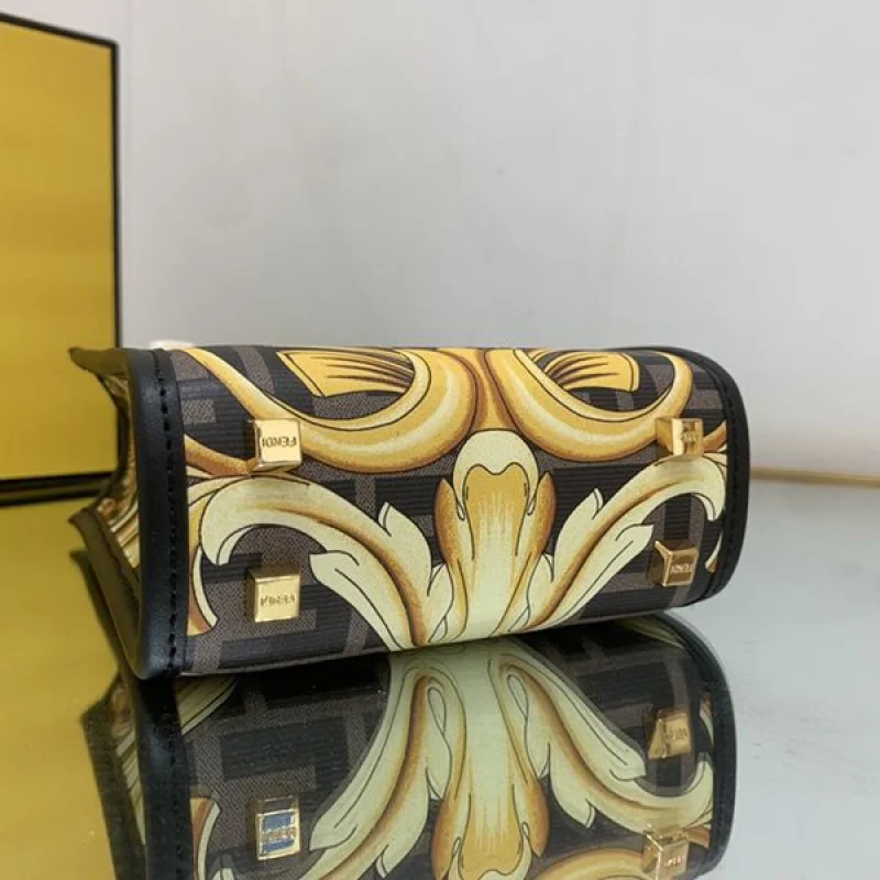 【フェンディ×ヴェルサーチェ ブランド偽物】Fendace◆Sunshine Mini ショッパーバッグ fez34488