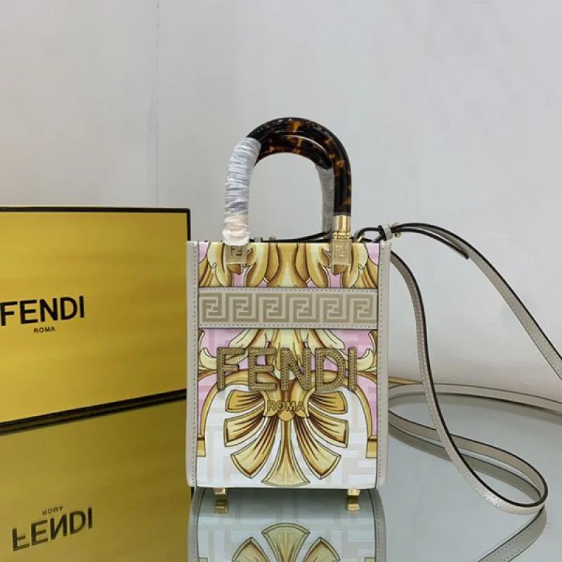 【フェンディ×ヴェルサーチェ コピー】Fendace◆Sunshine Mini ショッパーバッグ FD8051