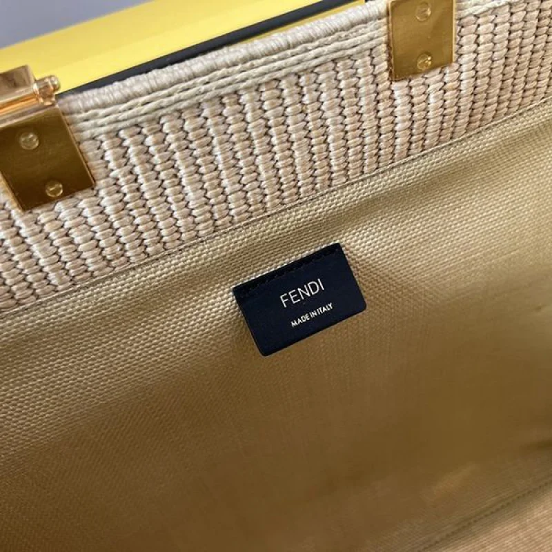 すぐ届く フェンディ ミディアム サンシャイン 偽物 ラフィア バッグ かご feo55720